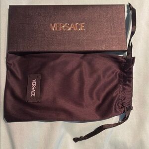 Versace Black Eyeglass Pouch